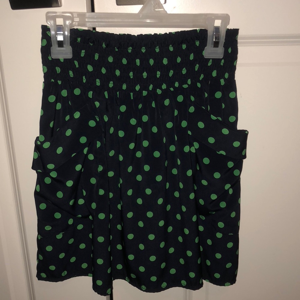 Delia’s Navy Blue & Green Polka Dots Skirt
